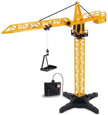 Teorema Giocattoli, Gru Giocattolo per Bambini Alta 60cm, Gru Filoguidata Multifunzione con Rotazione a 360° e Gancio Mobile, Gioco da Cantiere