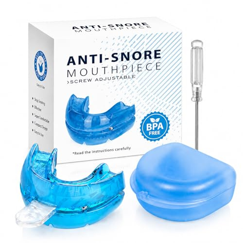 Schnarchstopper Anti Schnarch, Schnarchschiene gegen Schnarchen, Reduziert Zähneknirschen, Verbessert den Schlaf für Männer und Frauen (Blau)