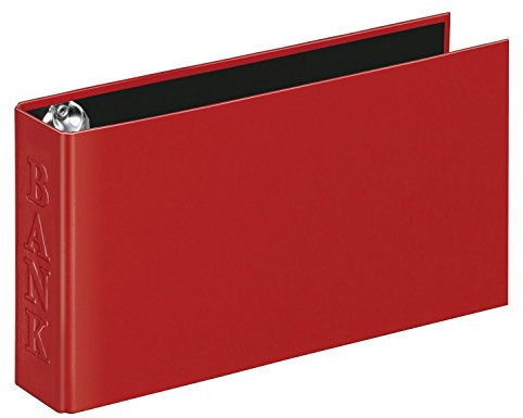 VELOFLEX 4169221 - Bankordner Classic DIN A6, Ordner Ringbuch Bankauszugsordner, für Kontoauszüge, 250 x 140 x 45 mm, rot
