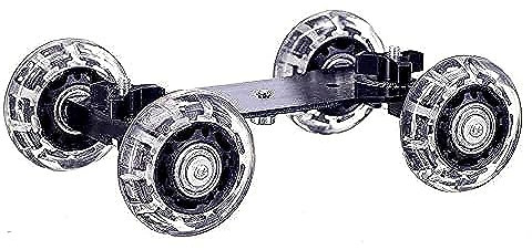 Zeadio Table Top Tragbare Dolly DSLR-Kamerawagen für DSLR Camcorder Kamera - Schwarz