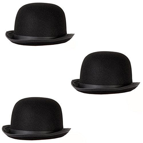 PARTY DISCOUNT SPARPACK! Hut Melone schwarz Einheitsgröße 6 Stk.