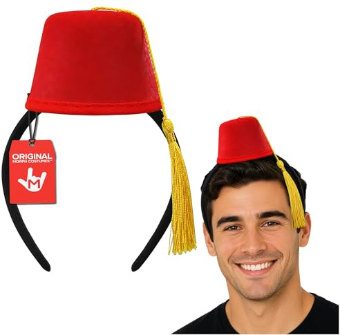 Nicky Bigs Costume Accessory Red Mini Fez Hat Headband One Size