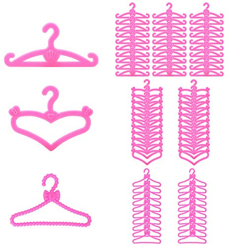 Miunana 70 Doll Clothes Hangers Wardrobe Accessories for 11.5 Inch Dolls