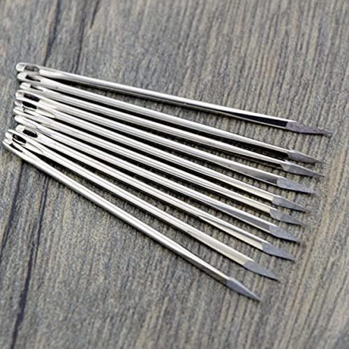 ZHONGJIUYUAN Lot de 30 aiguilles triangulaires en acier inoxydable pour cuir et fourrure