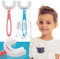 4 Pcs Brosse à Dent Enfant en Forme de U pour Enfant et Bébé avec Tête en Silicone, Masse les Gencives et Fournit un 360° Nettoyage Complet Manuel (6-12 ans (offre spéciale))
