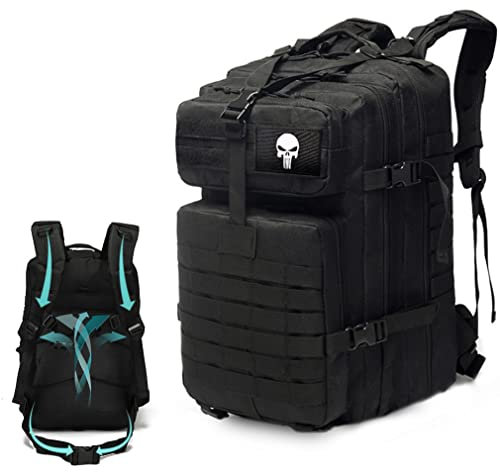 SPAHER Wanderrucksäcke 50L Armee Survival Outdoor Molle Tasche Assault Rucksack Wasserdicht Trekkingrucksack Militärrucksack für Outdoor Wandern Camping