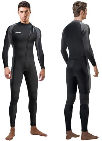Wetsuits for Men Women Chest Back Front Zip- 3/2mm Shorty Full Body Wet Suits for Men Women, Wetsuit in Cold Water for Surfing Diving Snorkeling Kayaking Paddleboarding Water Sports