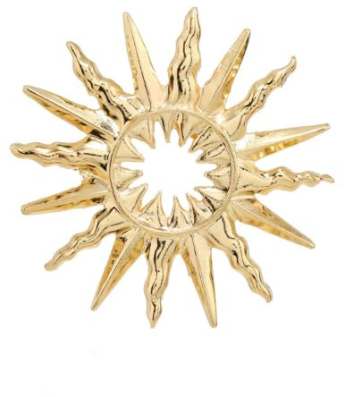 Sun Brooch Pin for Women Girls Fashion Gold-Tone Celestial Brooches Lapel Pins Dainty Suit Hat Dress Accessories Birthday Holiday Jewelry Gift