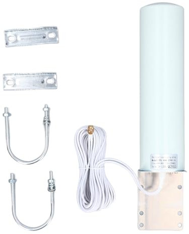 Antena Omnidireccional de Alta Ganancia, Antena 12dBi con Cable de 5 Metros, Enrutador WiFi Macho SMA de 698-2700MHz para Exteriores, Módem 4G LTE