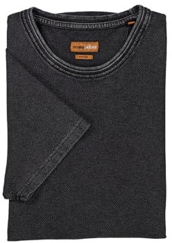 emilio adani Herren Herren T-Shirt Slim fit, 37307, 37307, Schwarz in Größe M
