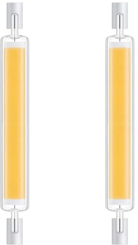 Lampadine LED R7S 118mm Dimmabili 30W, Sostituisce Alogena 300W J118, 3000LM, Luce Naturale 4000K, Doppia Estremità COB Proiettore, 2 Pezzi