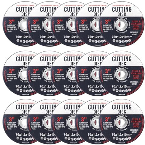 15 dischi da taglio da 76 mm, dischi da taglio sottili flessibili, diritti, Metal Cutting Disc mole angolari per metallo, dischi abrasivi, dischi da taglio per metallo, legno