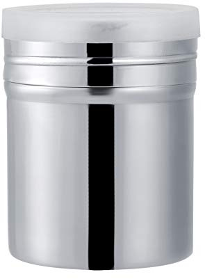 Cocoarm Espolvoreador de Azúcar Glas de Acero Inoxidable, Tamizador de Polvo con Tapa Antipolvo Malla Fina para Café Pasteles Repostería Cocina y Hogar (Medio)
