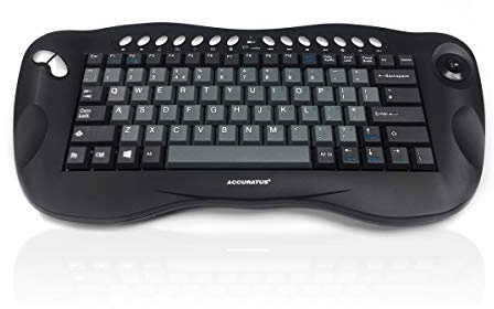 Accuratus Toughball 2 - Wireless 2.4GHz RF Mini Multimedia Keyboard with Trackball