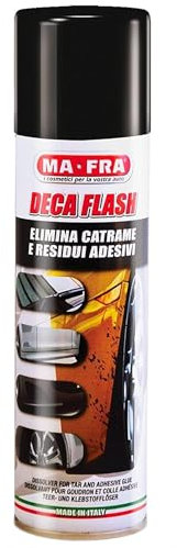 Ma-Fra, Decaflash, Spray Eliminates Traces of Tar, Glue and Adhesives, Safe on Every type of Bodywork, 250ml