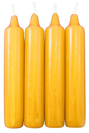 OLShop AG 5er Pack Adventskerzen goldgelb ca. 18 x 105 mm (5 x 4 Stück) Weihnachtskerzen, Christbaumkerzen, Pyramidenkerzen, Baumkerzen, Kerzen