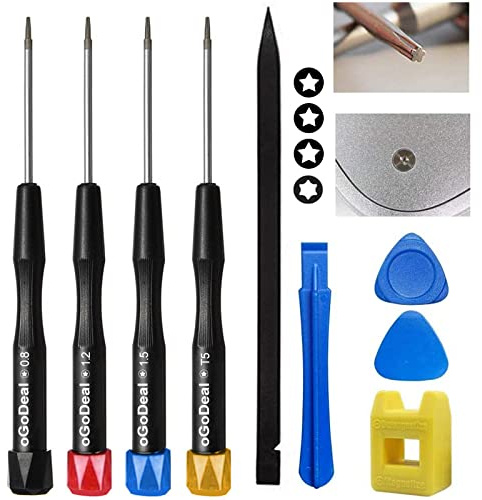 Precision Pentalobe Screwdriver Set, 0.8 mm, 1.2 mm, 1.5 mm (P2/TS1, P5/TS4, P6/TS5) for Apple iPhone, MacBook Pro, Air Retina