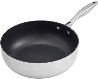 SCANPAN CTX Schmorpfanne Induction mit Deckel 26 cm, 3 l | 5-schichtige Konstruktion | Für alle Herdarten geeignet | Multifunktionale Sauté-Pfanne | Stratanium Antihaftbeschichtung | Ofenfest