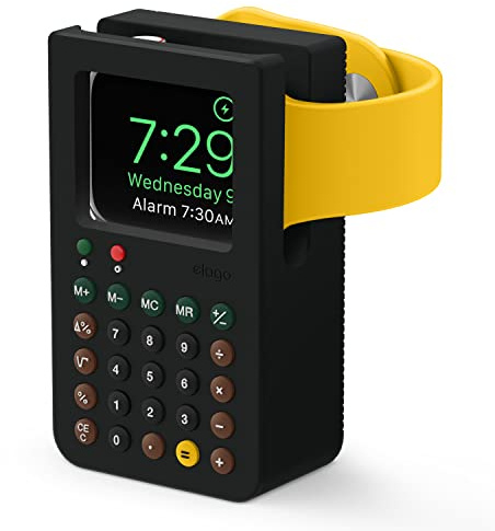 elago W8 Charger Stand Compatible with All Apple Watch Series 11/10/9/8/7/6/5/4/3/2/1,SE3/SE2/SE (46mm, 45mm, 44mm, 42mm, 41mm, 40mm, 38mm), Nightstand Mode (Black)