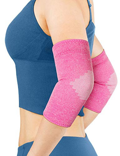 AVIDDA Elbow Support for Women (Single Sleeve), Antislip Elbow Compression Sleeves Elbow Brace, Relief from Tennis, Golfers Elbow and Other Elbow Conditions, Pink