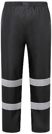 Regenhose Herren Leichte Regen Überziehhose Laufhose Klassische Reflektierend Outdoor Hose Winddichte Schwarz Motorrad Regenhose Schlamm Und Schmutzabweisend Regenkleidung Lang Fahrradhose