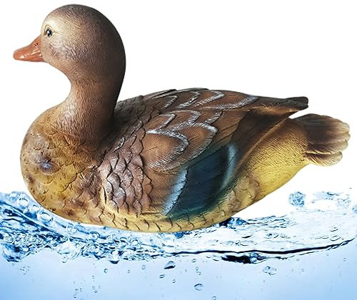 OnIUeZky 1pc étang décor de Canard Flottant Mandarin Sculpture Canard Statue résine Ornement Artificiel Mallard décor pour Yard extérieur Jardin étang style2