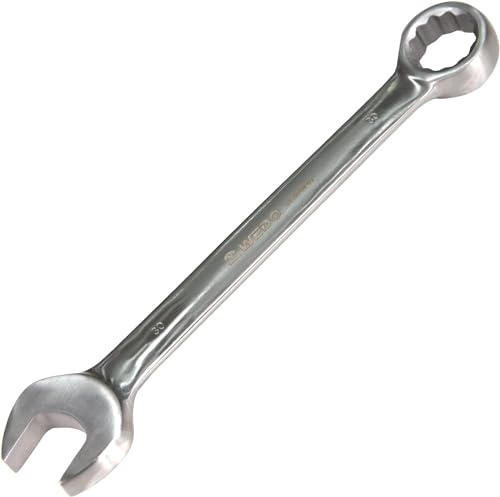 WEDO Stainless Steel Combination Spanner 13mm,12 Point Combination Wrench,Industrial Grade,Metric,Length 175mm,Fully Polished,Anti-Corrosion,For Home Appliance Furniture Bike Car Repairs,DIN Standard