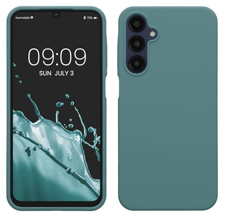 kwmobile Cover per Samsung Galaxy A25 Custodia - Back Case per Smartphone in Silicone TPU - Protezione Gommata - artic night