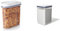 OXO Good Grips POP Medium Cereal Dispenser - 3.2 Litre, Grey,clear & Good Grips POP Container - Big Square Medium 4.2 Litre, White