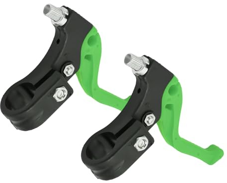 1 paio di leve freno a mano per bicicletta, maniglie di livello del freno, diametro 2,2 cm, manubrio per bici (verde)