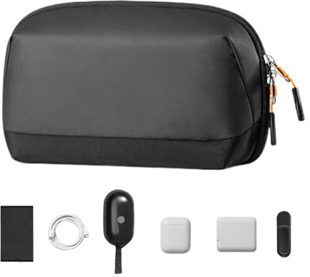 Reselektronik organisatör - Ny utgåva 2024 180° öppen kabelorganiserare | elektronikväska | Batteriförvaringsfodral, Tech Organizing Cable Storage Box för Everyday Essentials | Vattentät och du, Svar