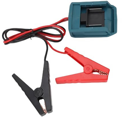 SIXRUN Démarreur de Saut de Voiture 18V, Convertisseur de Démarrage Automatique Portable pour la Batterie Li avec des Pinces de Crocodile, Prend en Charge Divers Véhicules, Conception