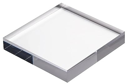 Lastra acrilica trasparente in acrilico trasparente, vetrina per oggetti da collezione, varie dimensioni (100 x 100 x 15 mm), ideale per decorazioni domestiche ed esposizioni