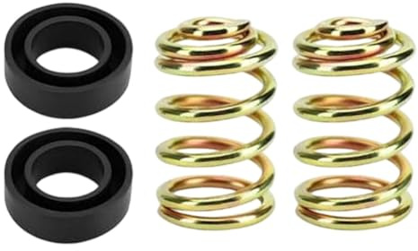 VIRELLO Kit de resorte y cubierta de asiento para cortacésped, compatible con Cub Cadet ZT1 TS142 XD1696777, sustituye a 283516 422127-4, negro y amarillo, paquete de 4