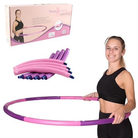 HOOPOMANIA Light Hoop [1,2 kg] Hula Hoop Reifen Erwachsene in pink Hulahoop zum Abnehmen