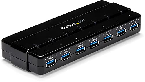 StarTech.com Concentrador Ladrón USB 3.0 de 7 Puertos - 5Gbps - Hub de Sobremesa con Adaptador de Alimentación (ST7300USB3B)