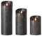 Sompex LED Kerzen 'Flame' mit Timerfunktion und flackernder Flamme, anthrazit, Höhe 23cm, für Adventskranz und Weihnachtsdeko