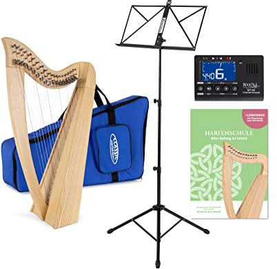 Classic Cantabile H-19 AW Keltische Harfe 19 Saiten Set, 19 Nylon-Saiten
