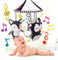 OBEST Mobile Musik Wiege für Babys im von 0-5 Monaten, 360° Drehbare Musik Wiege Uhr mit Sanfter Melodie, Elefant/Eule/Maus Kinderwagen Spielzeug für Sinnesentwicklung und Geschicklichkeitsentwicklung