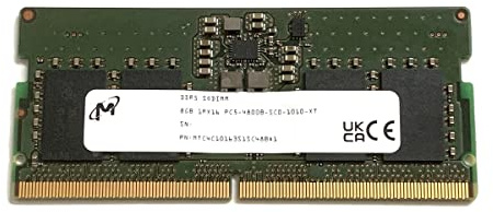 Micron SODIMM 8GB PC5 DDR5 4800 1Rx16 MTC4C10163S1SC48BA1 Laptop Notebook RAM Memory for Dell HP Lenovo and Other Systems