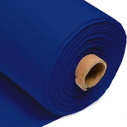 5 meter 100 % bomull vanligt kungligt blått tyg – 60 tum 150 cm brett 150 GSM material – för sömnad, klädtillverkning, quiltning, gardinfoder, örngott och kassar – av Discount Fabrics LTD