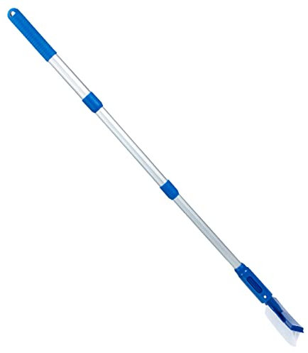 Hakidzel Pool Cleaning Brush with Telescopic Handle Wall and Tile Scrubber Cleaner Scrubbing Brush for Swimming Pool Bathroom and Deck Cleaning