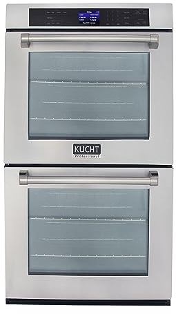 Kucht 30 in. Width 10 cu. ft. Double Electric Wall Oven with True Convection and Self-Cleaning in Stainless Steel