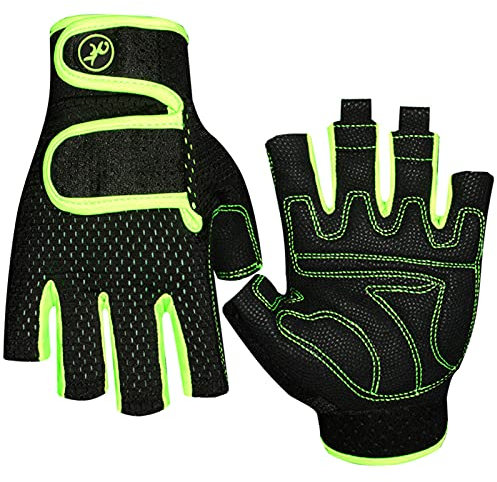 YIWENG Segelhandschuhe 3/4 Kurzfinger Radfahren Mountainbike Fahrradhandschuhe für Männer und Frauen Angeln Kajak Paddeln Segeln Trainingshandschuhe,Fahrradhandschuhe kurzfinger