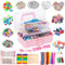 Withosent 2200+ Stück Bastelset, DIY Basteln Kinder Bastelsachen, Bastelsets für Kinderbastelkoffer, Bastelzubehör Pfeifenreiniger, Kulleraugen, Pompons, Perlen, Scrapbooking