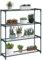 Outsunny Modern Plant Stand, 4-Tier Planter Holder with Steel Frame, Outdoor Flower Display Rack for Potted Plants Garden Balcony Décor, Dark Green