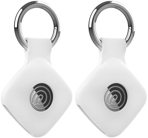 Fiorky Silicone Case for Tile Mate 2022 2024 Tracker Soft Flexible Scratch Rsistant Cover, 2PCS Silicone Case with Keychain Smart Tracer Cover Waterproof,Anti-fall,Shell Accessories