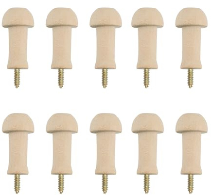 MOROBOR 10 st shaker-pinnar i trä, 3,5 cm skakpinne oavslutade skakställ i trä för hängande kläder hattar handduksfärg gör-det-själv