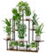 Bamworld Pflanzenständer Blumenständer 9 Etagen Metall Schwarz Pflanzenregal Outdoor Blumenregal Indoor Großer Blumenständer für Terrasse, Garten, Balkon, Wohnzimmer, Schlafzimmer (braun)