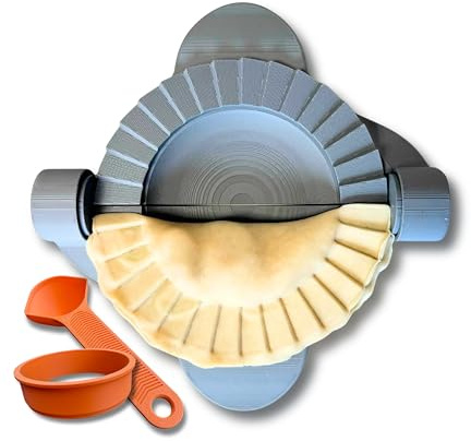 6” Large Empanada Press – Heavy-Duty Dumpling Maker – Includes Cutter & Spoon – Premium USA-Made Tool for Big Empanadas, Calzones, Samosas, Ravioli, Turnovers